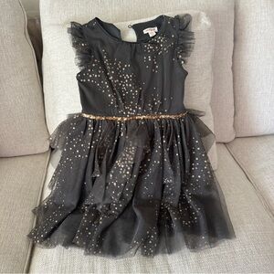 Black and Gold Tulle Dress
